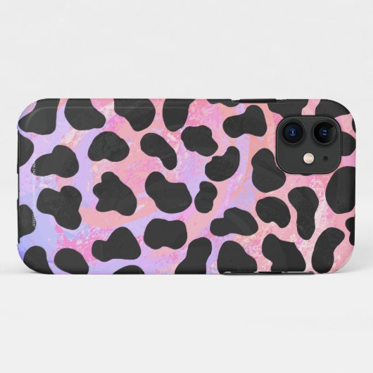 Dalmatiner Schwarz/Rosa Case-Mate iPhone Hülle (Rückseite (Horizontal))