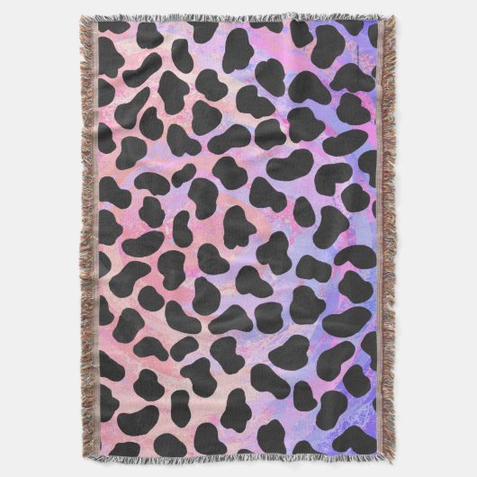 Dalmatiner Schwarz/Rosa Decke (Vorderseite Vertikal)