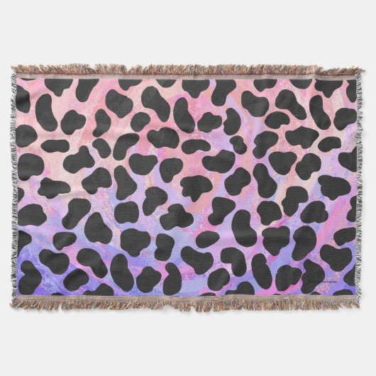 Dalmatiner Schwarz/Rosa Decke (Vorderseite)