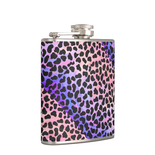 Dalmatiner Schwarz/Rosa Flachmann (Rechts)