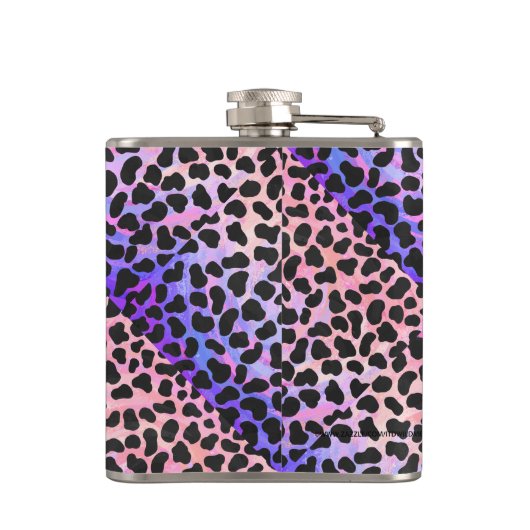 Dalmatiner Schwarz/Rosa Flachmann (Rückseite)