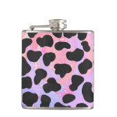 Dalmatiner Schwarz/Rosa Flachmann (Vorderseite)