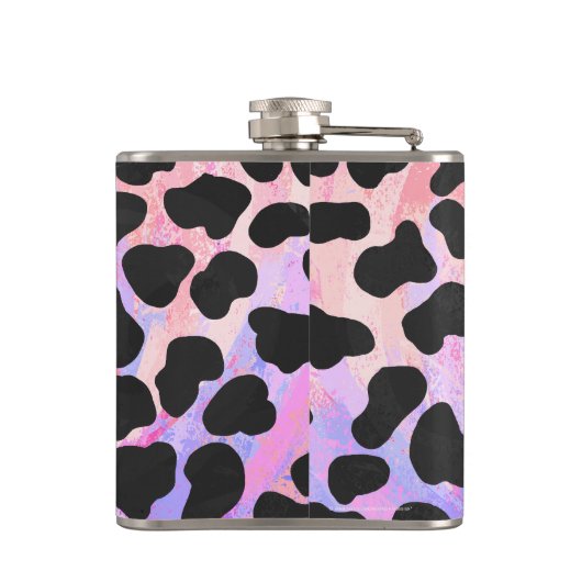 Dalmatiner Schwarz/Rosa Flachmann (Rückseite)