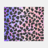 Dalmatiner Schwarz/Rosa Fleecedecke (Vorderseite (Horizontal))