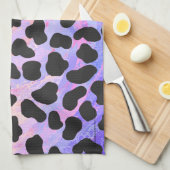 Dalmatiner Schwarz/Rosa Geschirrtuch (Viertel Falte)