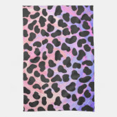 Dalmatiner Schwarz/Rosa Geschirrtuch (Vertikal)