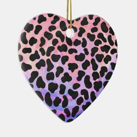 Dalmatiner Schwarz/Rosa Keramikornament (Rechts)
