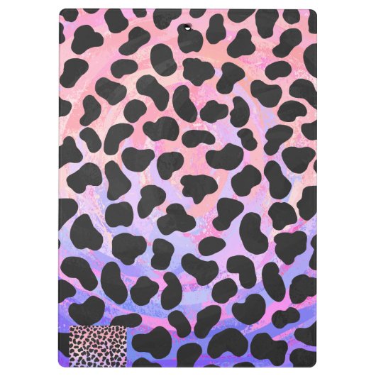 Dalmatiner Schwarz/Rosa Klemmbrett (Rückseite)