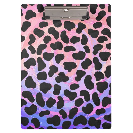 Dalmatiner Schwarz/Rosa Klemmbrett (Vorderseite)