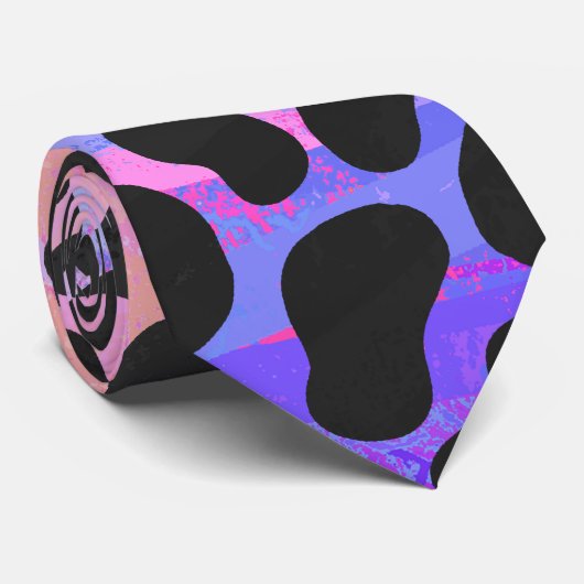 Dalmatiner Schwarz/Rosa Krawatte (Gerollt)
