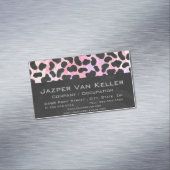 Dalmatiner Schwarz/Rosa Magnetische Visitenkarte (Beispiel)
