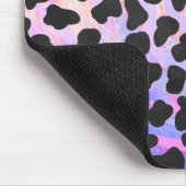 Dalmatiner Schwarz/Rosa Mousepad (Ecke)