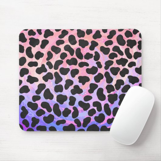 Dalmatiner Schwarz/Rosa Mousepad (Mit Mouse)