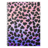 Dalmatiner Schwarz/Rosa Notizblock (Vorderseite)
