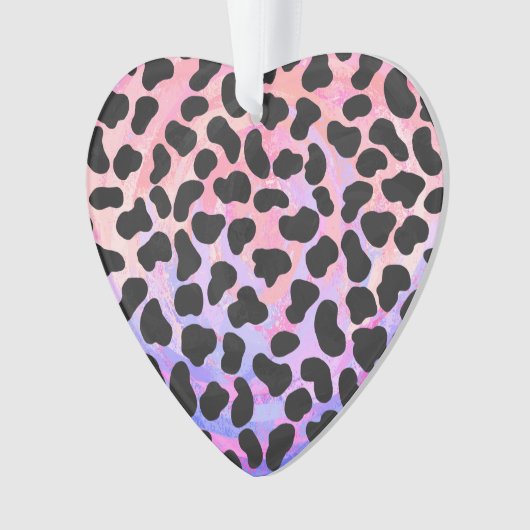 Dalmatiner Schwarz/Rosa Ornament (Vorderseite)