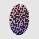 Dalmatiner Schwarz/Rosa Ornament (Vorderseite)