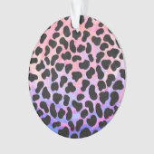 Dalmatiner Schwarz/Rosa Ornament (Vorderseite)