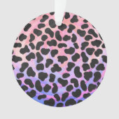 Dalmatiner Schwarz/Rosa Ornament (Vorderseite)