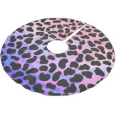 Dalmatiner Schwarz/Rosa Polyester Weihnachtsbaumdecke (Schrägansicht)