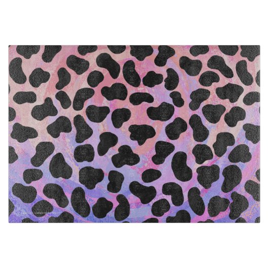 Dalmatiner Schwarz/Rosa Schneidebrett (Vorderseite)