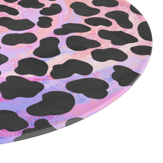 Dalmatiner Schwarz/Rosa Schneidebrett (Ecke)