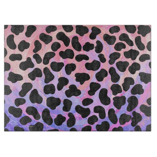 Dalmatiner Schwarz/Rosa Schneidebrett (Vorderseite)