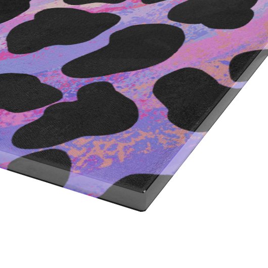 Dalmatiner Schwarz/Rosa Schneidebrett (Ecke)