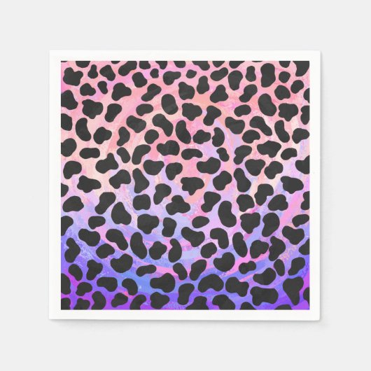 Dalmatiner Schwarz/Rosa Serviette (Vorderseite)