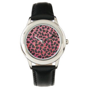 Dalmatiner Schwarz/Rot Armbanduhr
