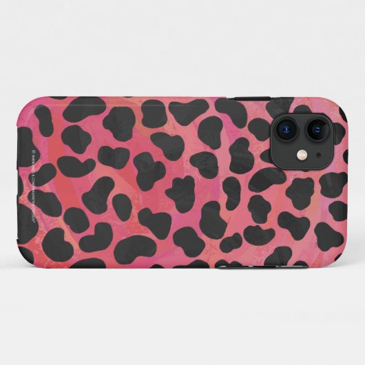 Dalmatiner Schwarz/Rot Case-Mate iPhone Hülle (Rückseite (Horizontal))