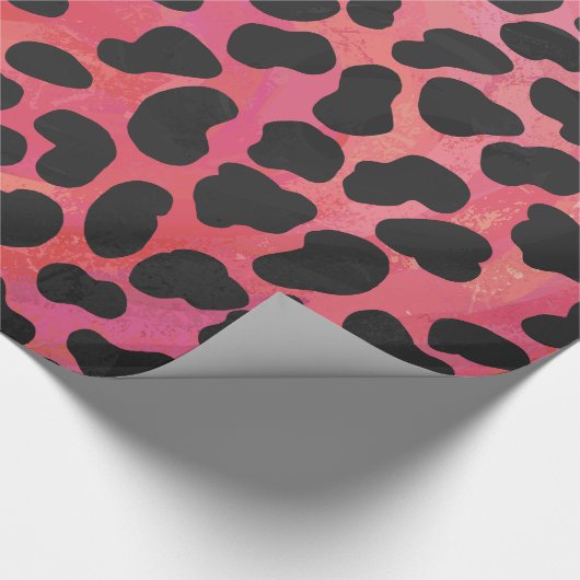 Dalmatiner Schwarz/Rot Geschenkpapier (Ecke)