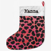 Dalmatiner Schwarz/Rot Großer Weihnachtsstrumpf (Rückseite)