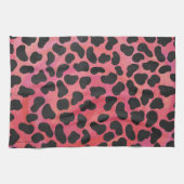 Dalmatiner Schwarz/Rot Handtuch (Horizontal)