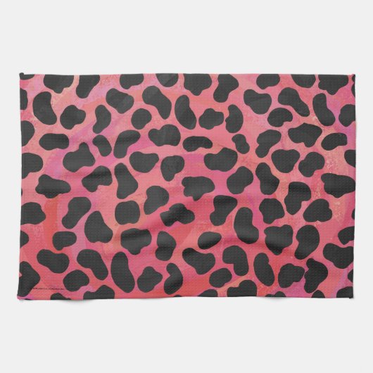 Dalmatiner Schwarz/Rot Handtuch (Horizontal)