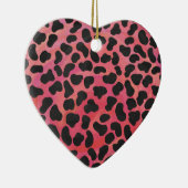 Dalmatiner Schwarz/Rot Keramikornament (Rechts)