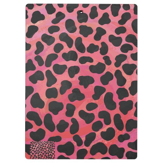 Dalmatiner Schwarz/Rot Klemmbrett (Rückseite)