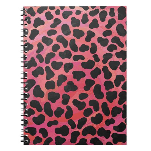 Dalmatiner Schwarz/Rot Notizblock (Vorderseite)