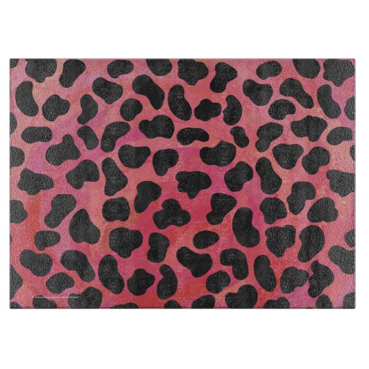 Dalmatiner Schwarz/Rot Schneidebrett (Vorderseite)