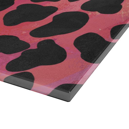 Dalmatiner Schwarz/Rot Schneidebrett (Ecke)