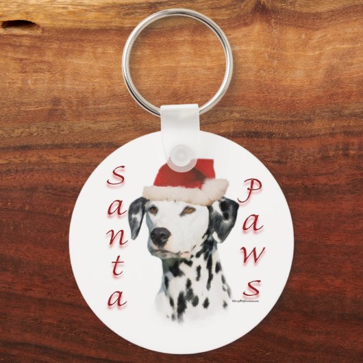 Dalmatiner (schwarz) schlüsselanhänger (Vorderseite)