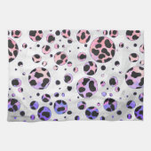 Dalmatiner Schwarz und Rosa Polka Dot drucken Handtuch (Horizontal)