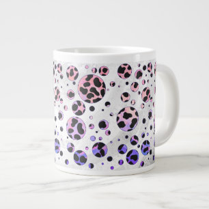 Dalmatiner Schwarz und Rosa Polka Dot drucken Jumbo-Tasse