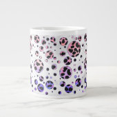 Dalmatiner Schwarz und Rosa Polka Dot drucken Jumbo-Tasse (Vorderseite)