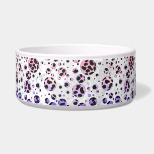 Dalmatiner Schwarz und Rosa Polka Dot drucken Napf