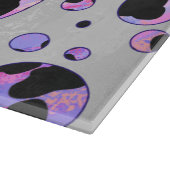 Dalmatiner Schwarz und Rosa Polka Dot drucken Schneidebrett (Ecke)