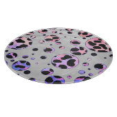 Dalmatiner Schwarz und Rosa Polka Dot drucken Schneidebrett (Ecke)
