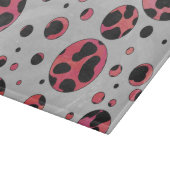 Dalmatiner Schwarz und Rot mit Polka Dots Schneidebrett (Ecke)