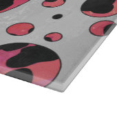 Dalmatiner Schwarz und Rot mit Polka Dots Schneidebrett (Ecke)