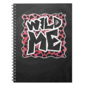 Dalmatiner Schwarz und Rot mit Wilden Mich Notizblock (Vorderseite)