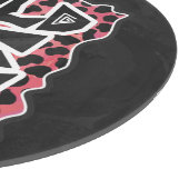 Dalmatiner Schwarz und Rot mit Wilden Mich Schneidebrett (Ecke)